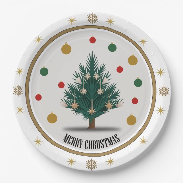 Prato De Papel Merry Moments Christmas (Frente)