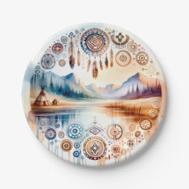 Prato De Papel Mês do Patrimônio Nativo Americano