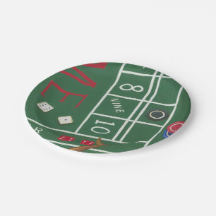 Prato De Papel Mesa de casino com calça e dispositivo