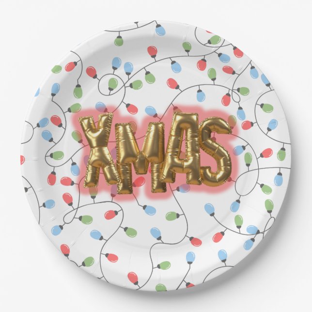 Prato De Papel Mesa Xmas (Frente)