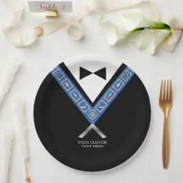Prato De Papel Mestrados Masônicos Jewel Tux Modelo Freemason