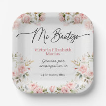 Meu Batizado Para Menina Pink Floral Batismo