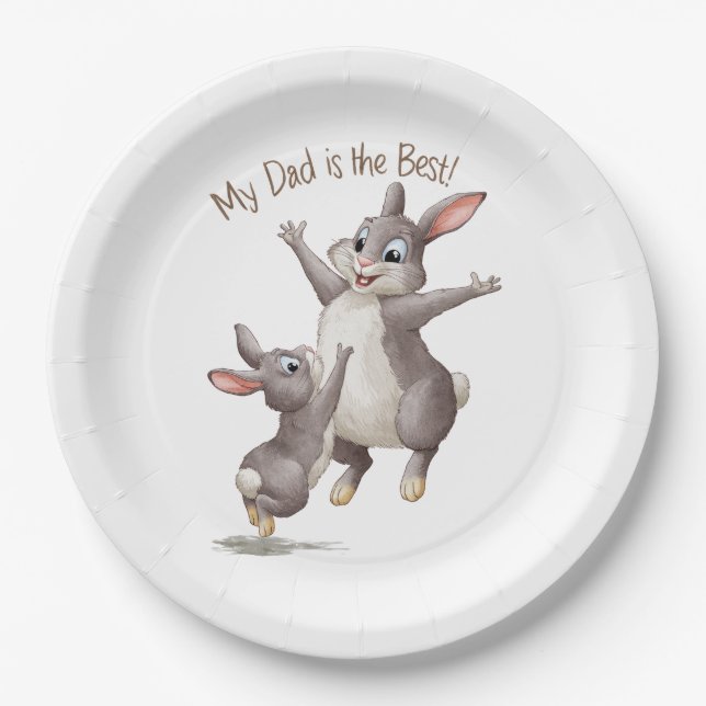 Prato De Papel Meu Pai É O Melhor (Frente)