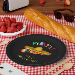 Prato De Papel Mexicano Fiesta ou Cinco de Mayo