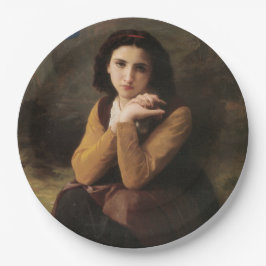 Prato De Papel Mignon (Jovem doce francesa) (por Bouguereau)