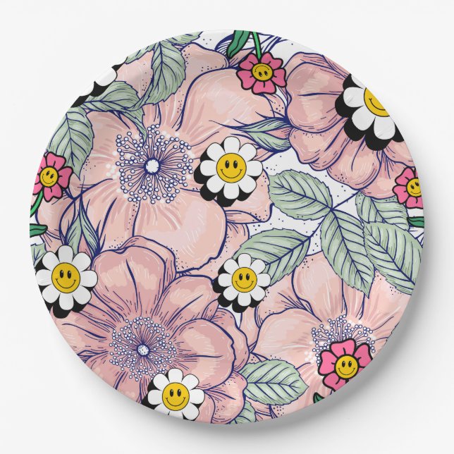 Prato De Papel Mikitiez terra, terra, natureza, rosa (Frente)