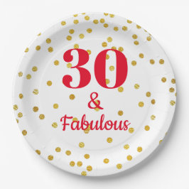Prato De Papel Milestone Birthday - Placas de Papel
