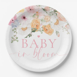 Prato De Papel Millie Floral Baby In Bloom Chá de fraldas