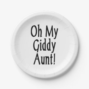 Prato De Papel Minha Tia Giddy!