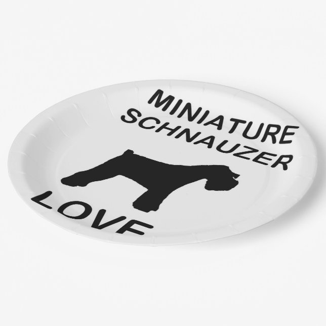 Prato De Papel Miniature_Schnauzer love (Inclinado)