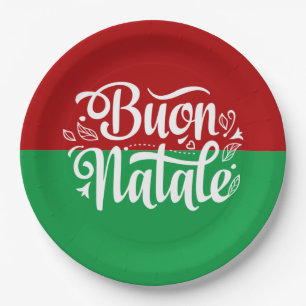 Prato De Papel Minimalista Buon Natale italiano Feliz Natal
