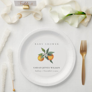Prato De Papel Mínimo Chá de fraldas de Citrus Orange Botanical B
