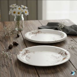 Prato De Papel Mínimo Elegante de Fundo da Flor