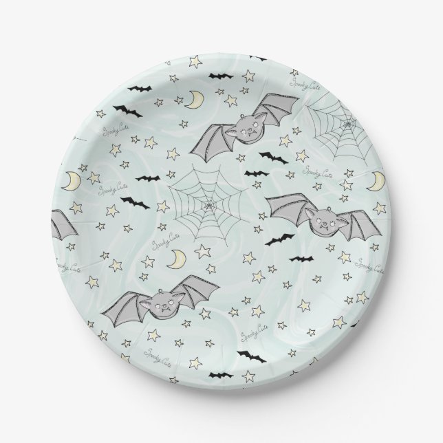 Prato De Papel Mint Batty, Stars & Moons Louco (Frente)