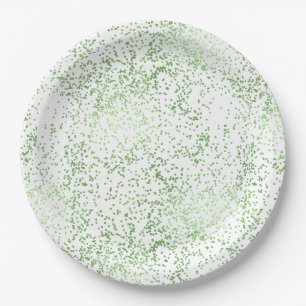 Prato De Papel Mint Confetti Pontos