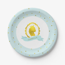 Prato De Papel Mint Princess Cameo Birthday