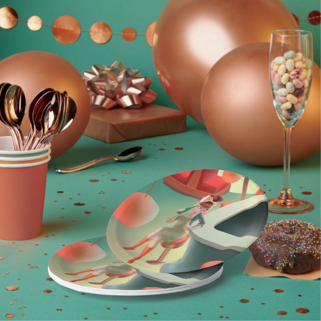 Prato De Papel Miss Meow - Bar Noturno (Múltiplo)