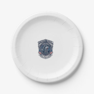 Prato De Papel Missão Noturna Patriótica Patriota Lobo Militar In