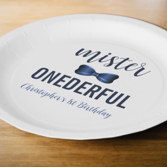 Prato De Papel Mister OnewonArco Tie primeiro aniversario (Criador carregado)