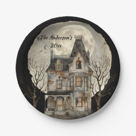 Prato De Papel Misterioso Halloween Night Custom