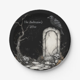 Prato De Papel Misterioso Halloween Night Custom