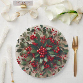 Prato De Papel Mistletoe