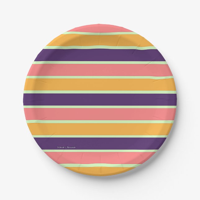 PRATO DE PAPEL MISTURA DE STRIPE PURPER (Frente)