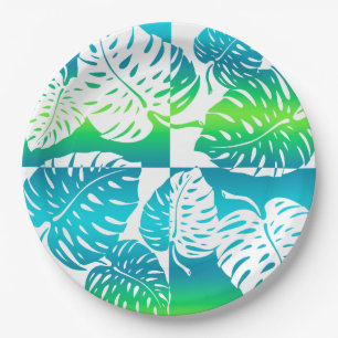 Prato De Papel Mistura Tropical Havaiana Makua Monstera