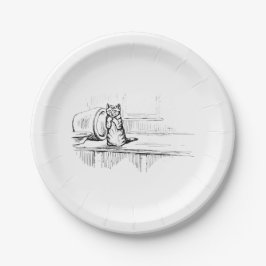 Prato De Papel Mittens the Kitten (Gato Assustado) (Beatrix Potte