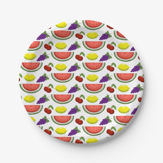 Prato De Papel Mixed Fruit Paper Plates (Frente)