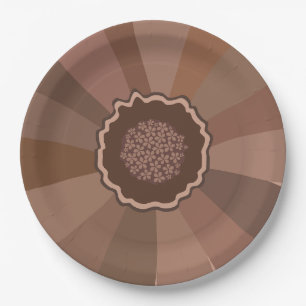 Prato De Papel Mocha Mousse Daisy Floral