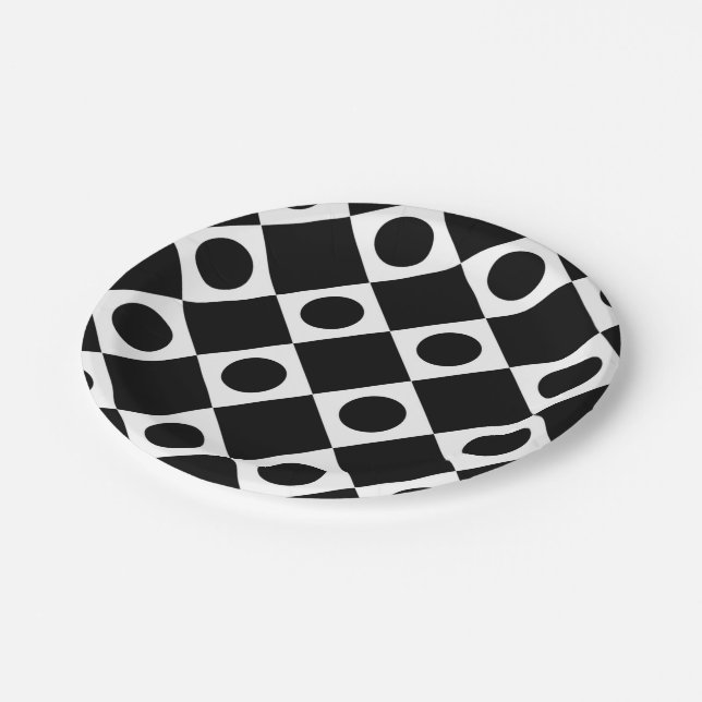 Prato De Papel Mod Retro 60's Black (Inclinado)