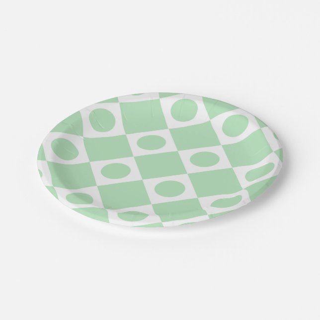 Prato De Papel Mod Retro 60's Mint (Inclinado)