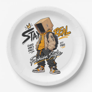 Prato De Papel Moda Urbana Streetwear Personagem – Grafite Legal