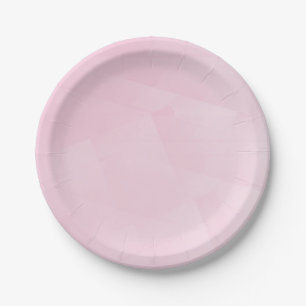 Prato De Papel Modelo Elegante Moderno Personalizado Rosa Branco