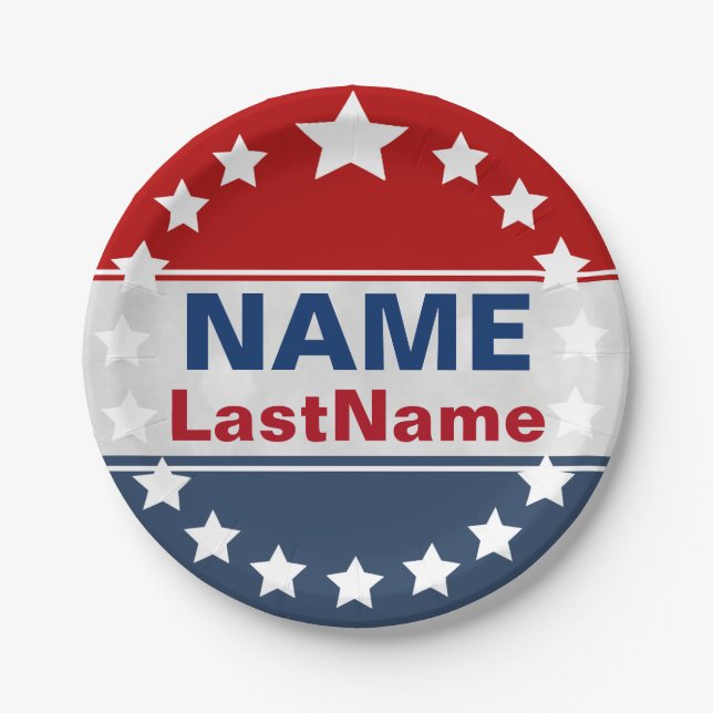 Prato De Papel Modelo feito sob encomenda da campanha (Frente)