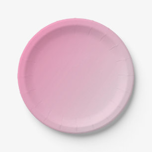 Prato De Papel Modelo Personalizado Elegante Branco Rosa