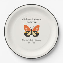 Modern Minimalist Butterfly Baby Shower