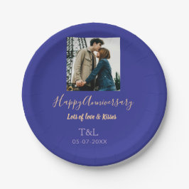 Prato De Papel Moderno Boho feliz aniversário adicione nome laran