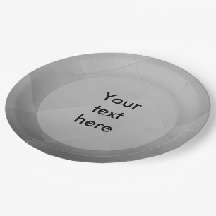 Prato De Papel Moderno brilhante Verificado Metal Silver qualquer