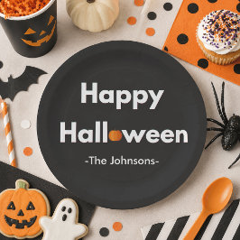 Prato De Papel Moderno Halloween Minimalista – Personalizado