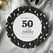 Moderno personalizado 50 e aniversário fabuloso