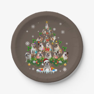 Prato De Papel Modos  Ornamentos de árvores de Natal para Bulldog