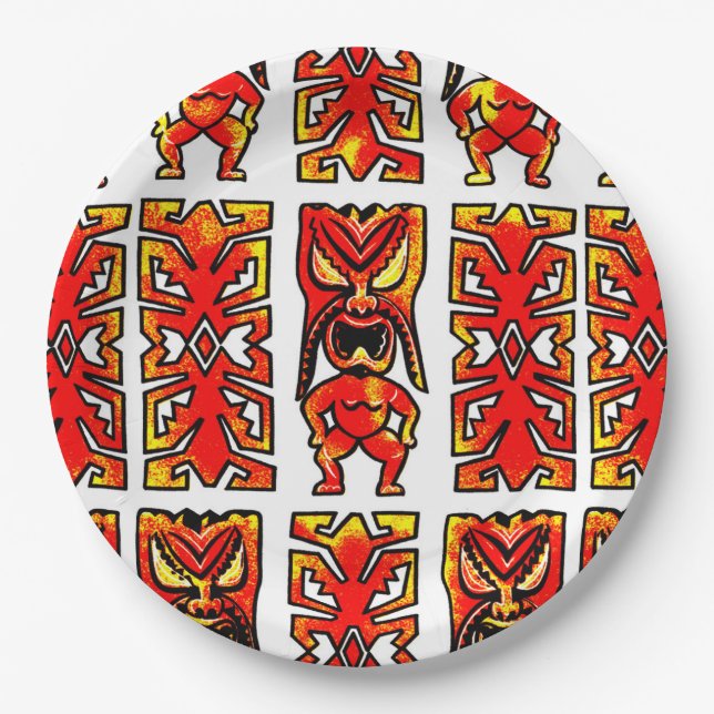 Prato De Papel Mog Mog Warrior Tiki (Frente)