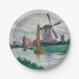Prato De Papel Moinhos de vento na Holanda (Países Baixos)