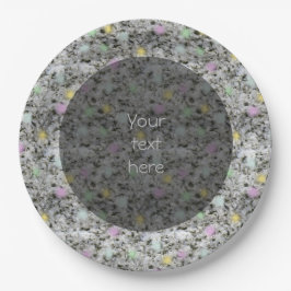 Prato De Papel Molho branco Granito Pasta pontos qualquer texto