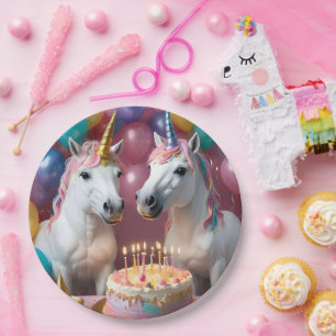 Prato De Papel Momentos Mágicos: Uma Bacia De Aniversário De Unic