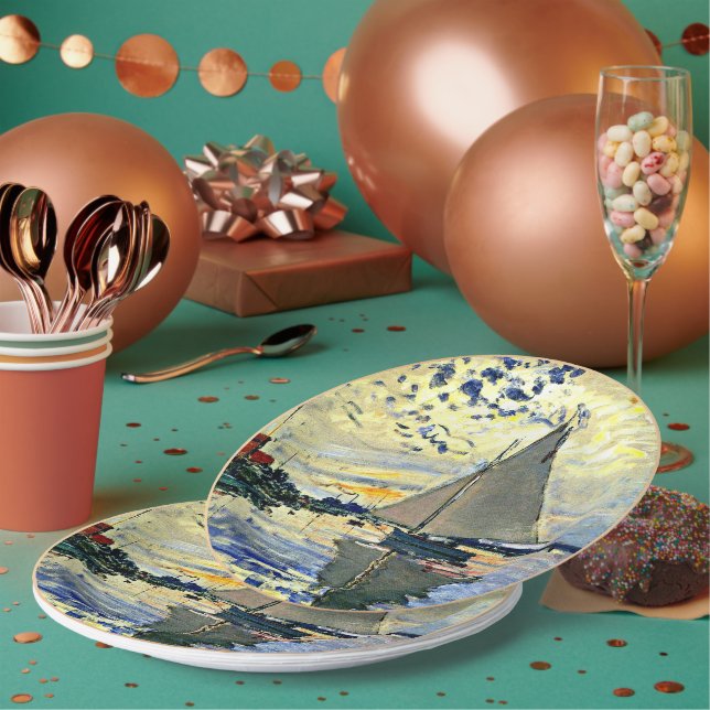 Prato De Papel Monet - veleiro no Petit Gennevilliers, (Múltiplo)