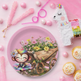 Prato De Papel Monkey Ballerina