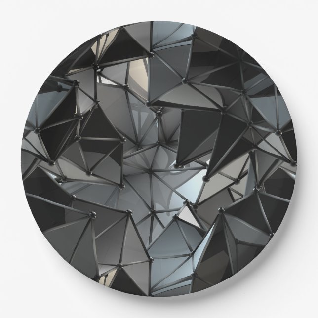 Prato De Papel monocromático sem fim: (Frente)